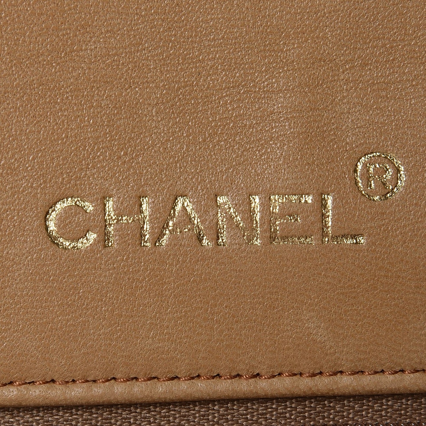 Lambskin Chevron Quilted Medium Single Flap Beige