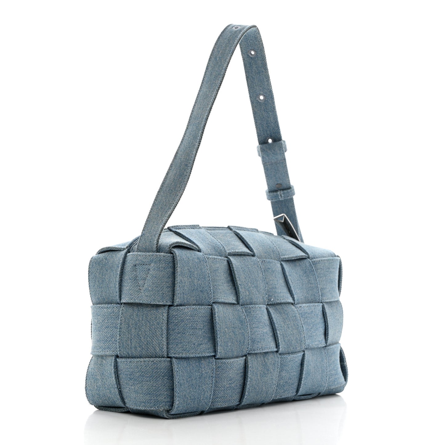 Denim Maxi Intrecciato Brick Cassette Bag Indigo