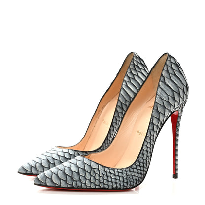 Christian Louboutin Python Frozen So Kate 120 Pumps 37.5 Black White 3 of 7
