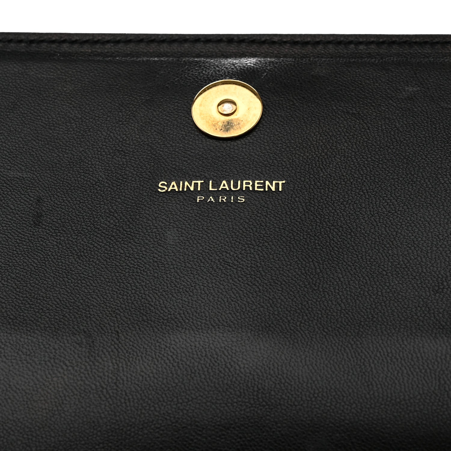 Saint Laurent Suede Classic Monogram Cassandre Clutch Clutch Black 5 of 7