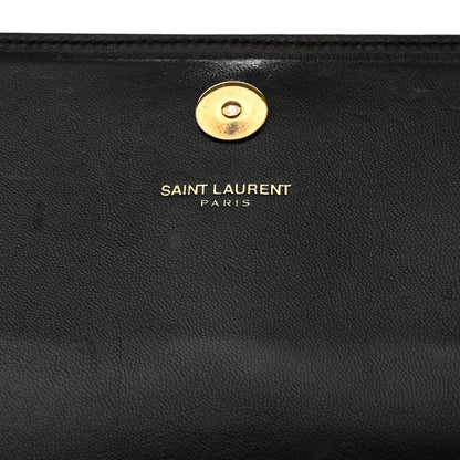 Saint Laurent Suede Classic Monogram Cassandre Clutch Clutch Black 5 of 7