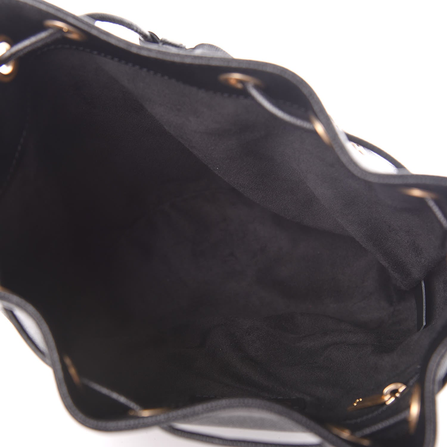 Chanel Caviar Deauville Drawstring Bucket Bag Black 5 of 10