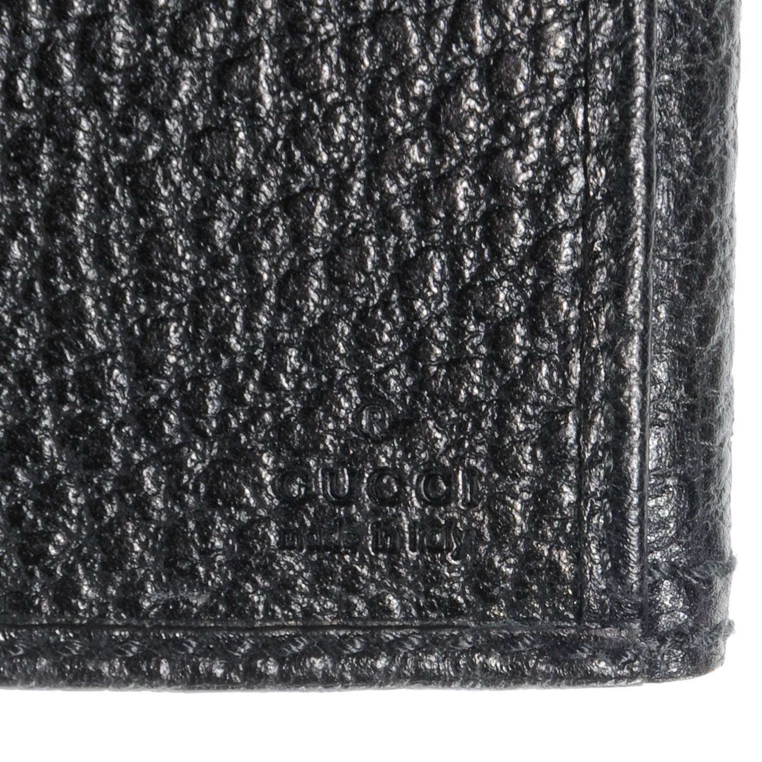 Gucci Leather GG Bamboo Long Wallet Black 4 of 8