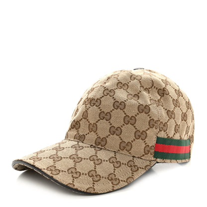 Gucci Monogram Web Baseball Hat S Beige Cocoa 1 of 9