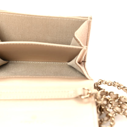 Chanel Metallic Lambskin Quilted Flap Card Holder On Chain Gold 4 of 10