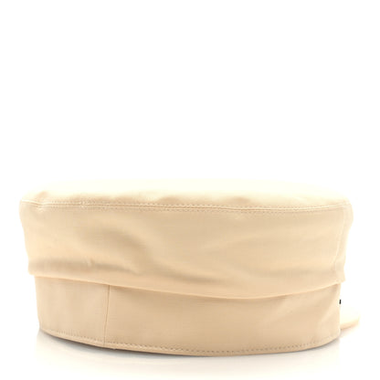 Hermes Double Linen Twill Casquette Cabourg Cliquetis Cap 58 White Creme 3 of 8
