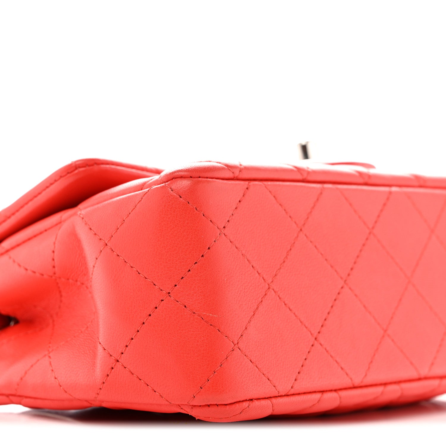 Chanel Lambskin Quilted Mini Rectangular Flap Red 9 of 12