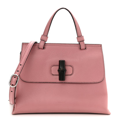 Gucci Cellarius Calfskin Small Bamboo Daily Top Handle Bag Carmine Rose 1 of 7