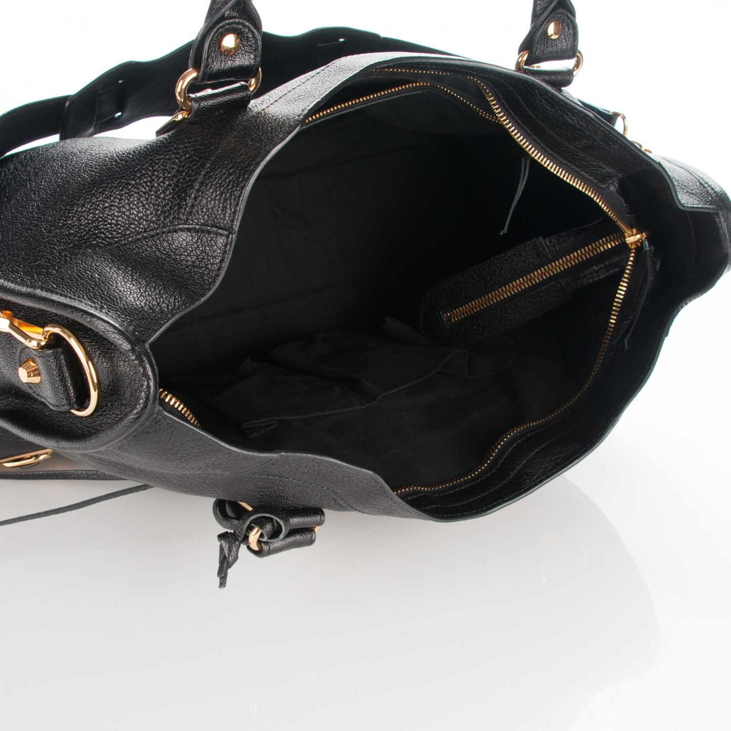 Chevre Gold Metallic Edge Hardware City Black