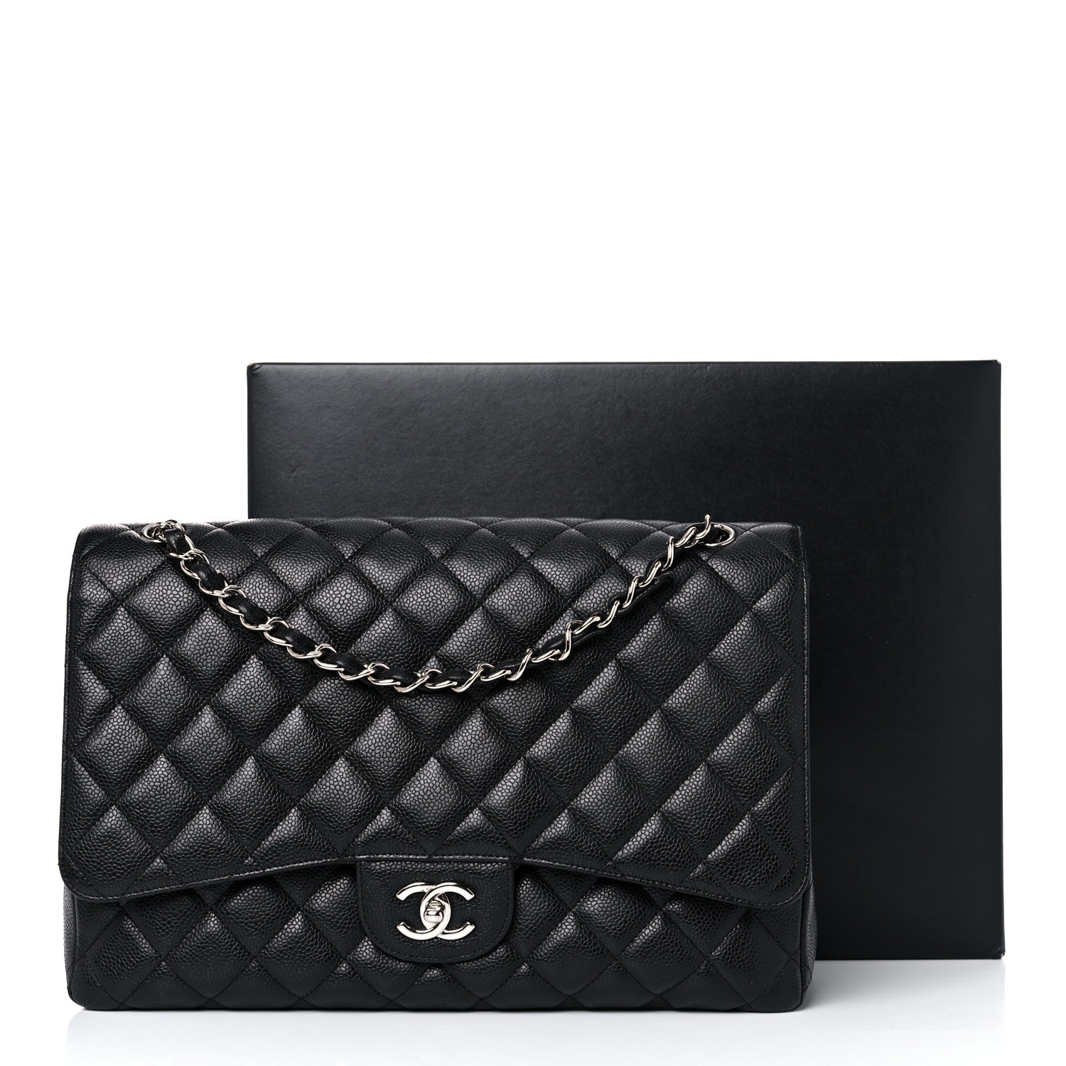 Chanel Caviar Quilted Maxi Single Flap Black 11 of 16