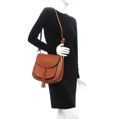 Chloe Calfskin Braided Medium Hudson Shoulder Bag Caramel 2 of 9