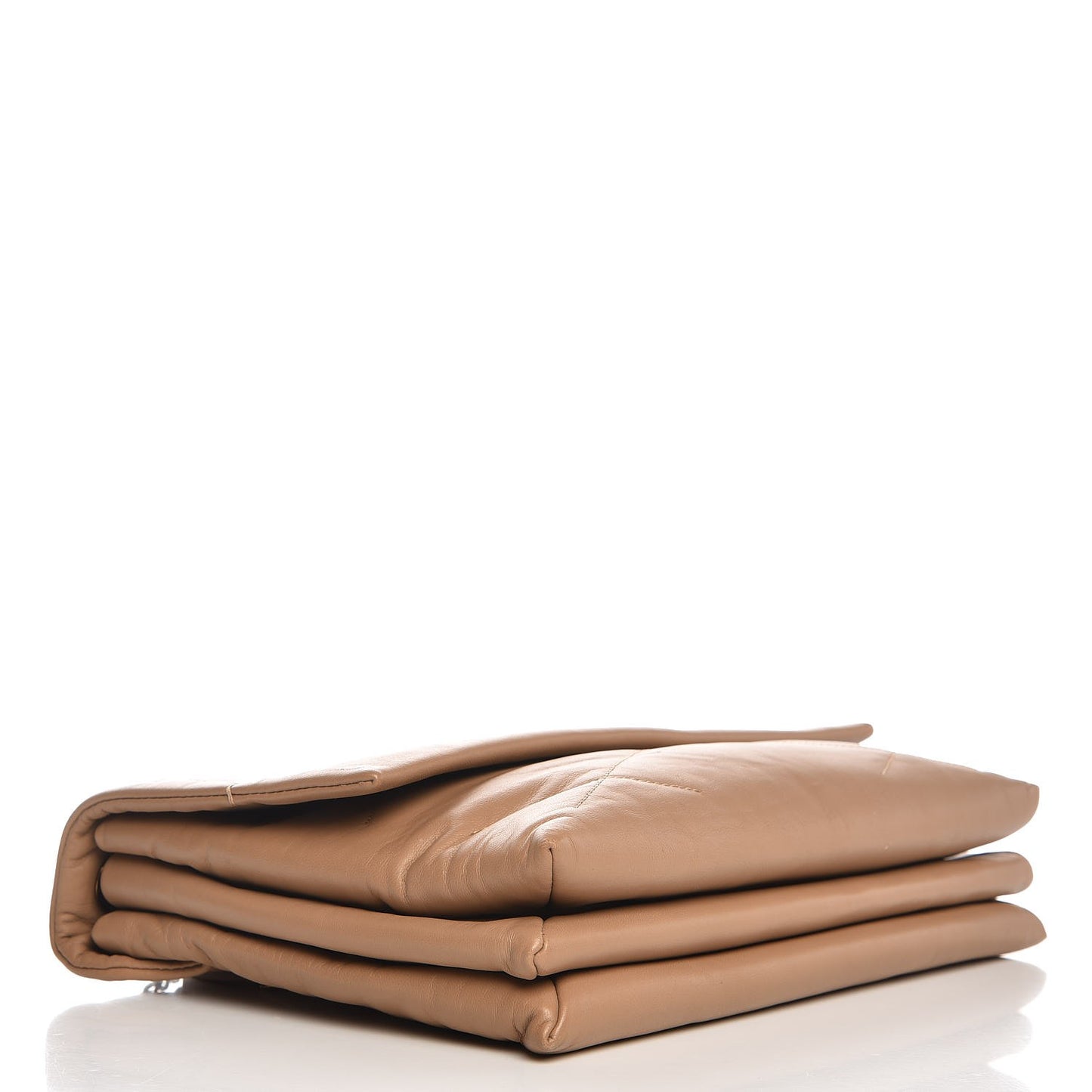 Lambskin Quilted Medium Sugar Flap Shoulder Bag Sand