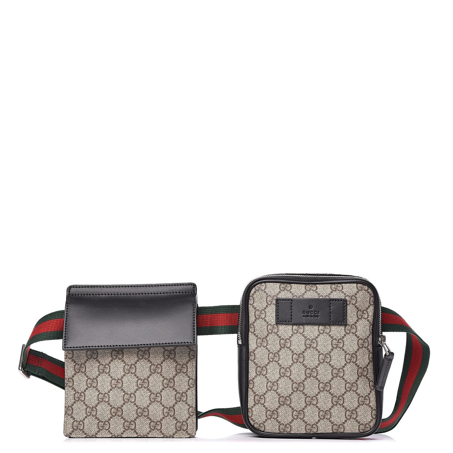 GG Supreme Monogram Web Belt Bag Black