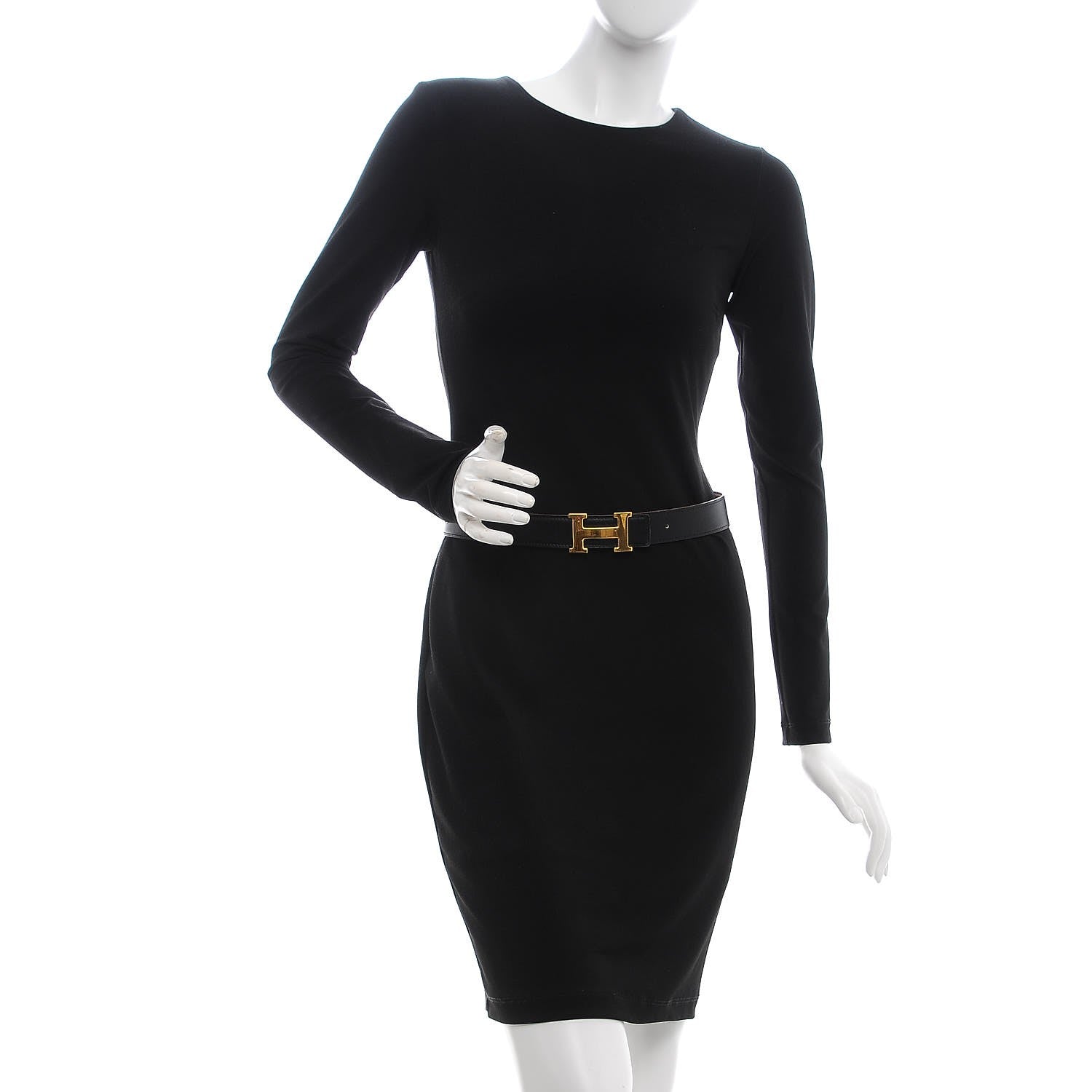 Hermes Box Togo 32mm H Belt 70 Black Gold 2 of 7