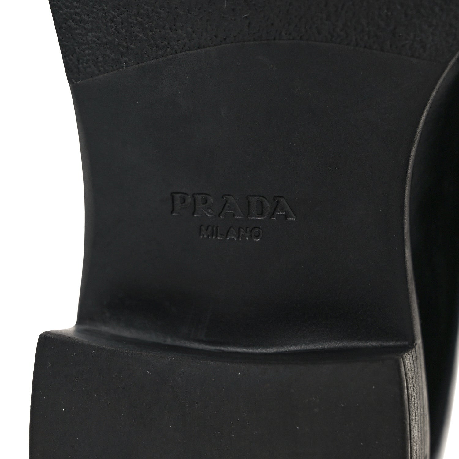 Prada Spazzolato Metal Triangle Logo 50mm Loafers 35.5 Black 6 of 10