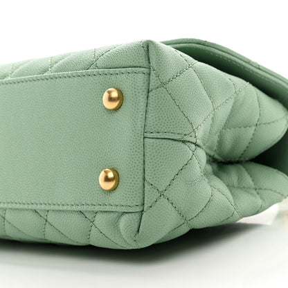 Chanel Caviar Quilted Mini Coco Chain Handle Flap Light Green 10 of 10