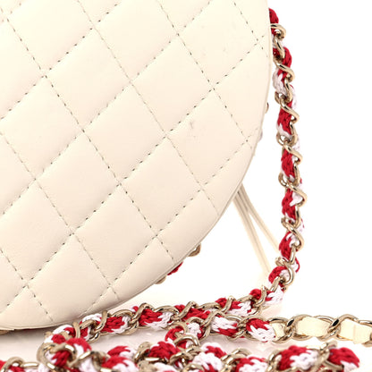 Chanel Lambskin Coco Lifesaver Round Bag Red White 11 of 11