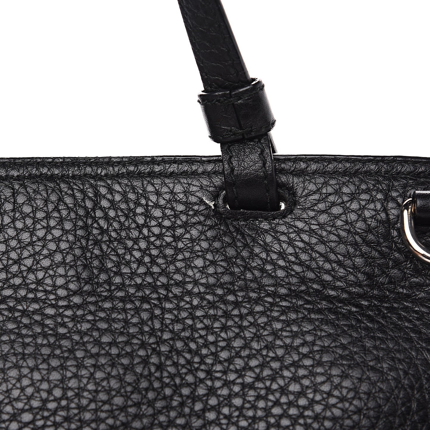 Cellarius Calfskin Medium Bamboo Daily Top Handle Bag Black