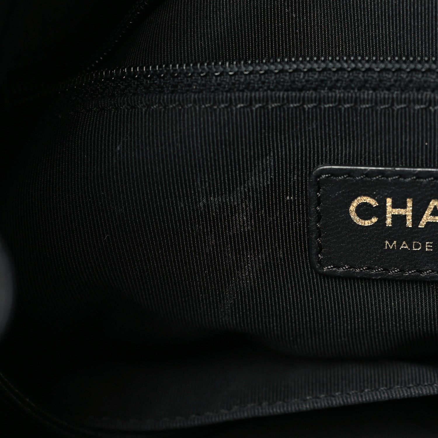 Chanel Lambskin Quilted Large Drawstring Bag Black 10 of 10