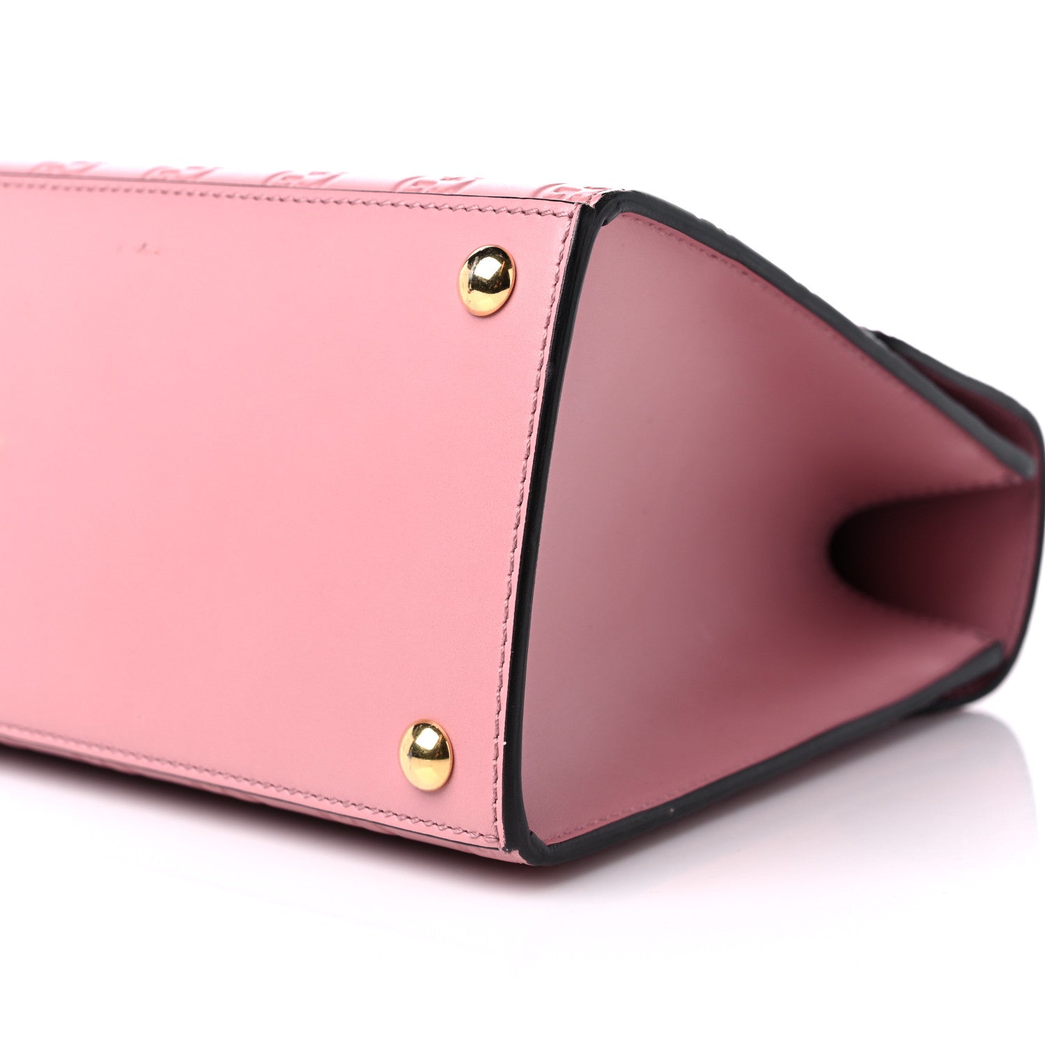 Gucci Guccissima Signature Small Padlock Top Handle Bag Rose Baby Candy 8 of 9