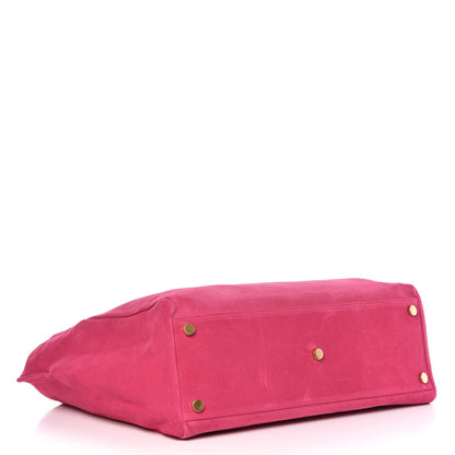 Saint Laurent Calfskin Suede Reversible East West Shopper Tote Fuchsia 8 of 13