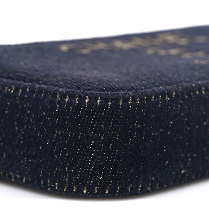 Chanel Canvas Small Deauville Clutch With Chain Navy 10 of 12