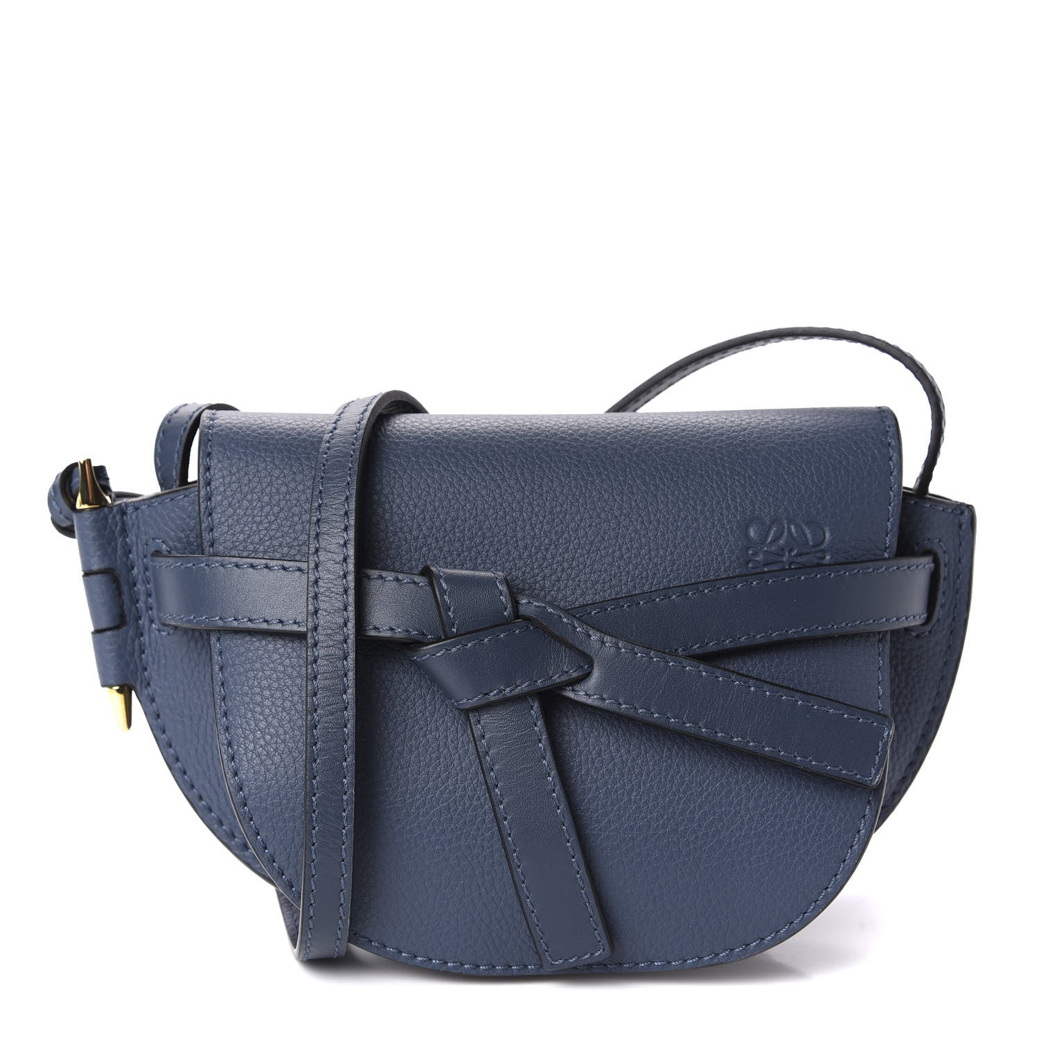Loewe Grained Calfskin Mini Gate Crossbody Bag Steel Blue 1 of 9