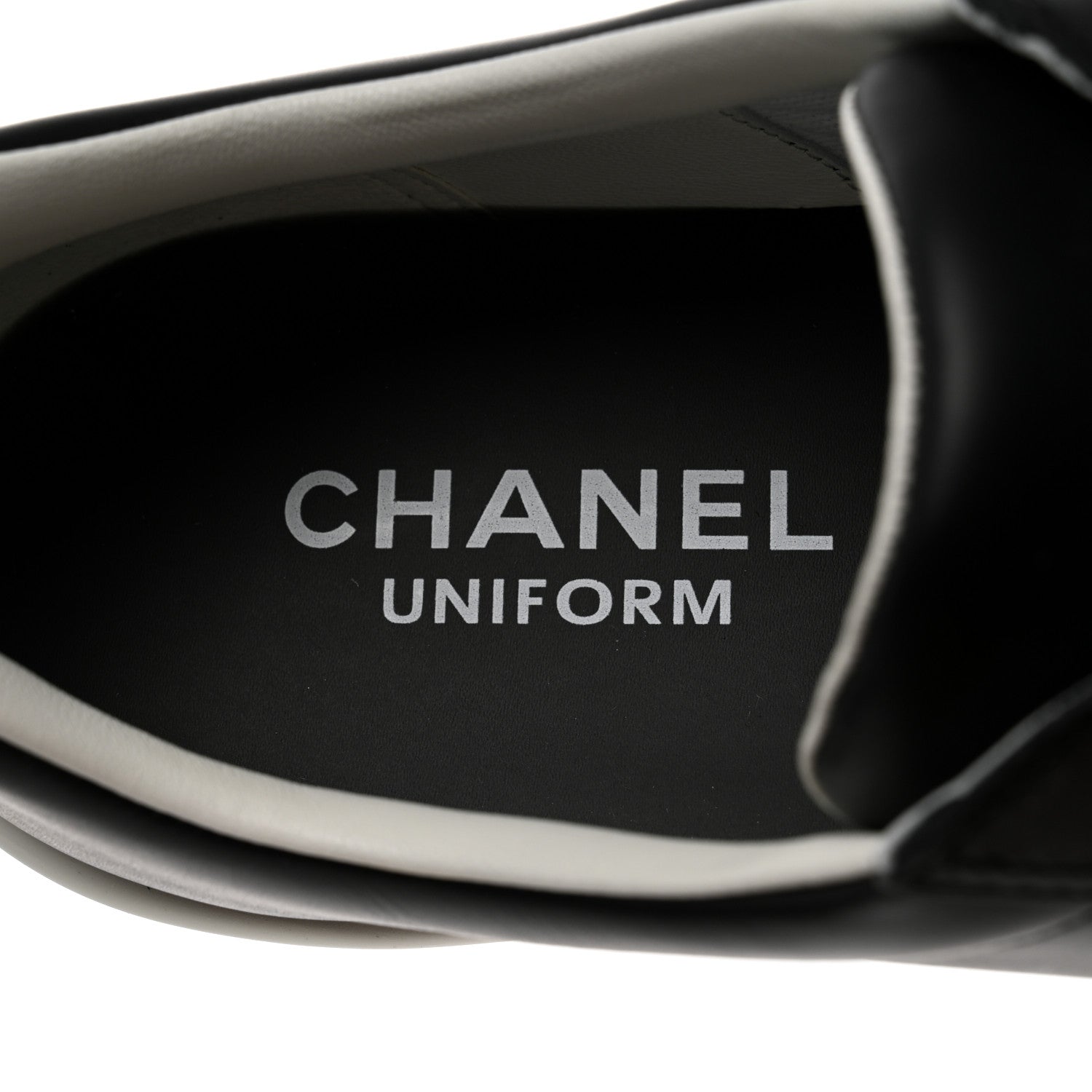 Chanel Calfskin Mens CC Sneakers 43 Black 7 of 9