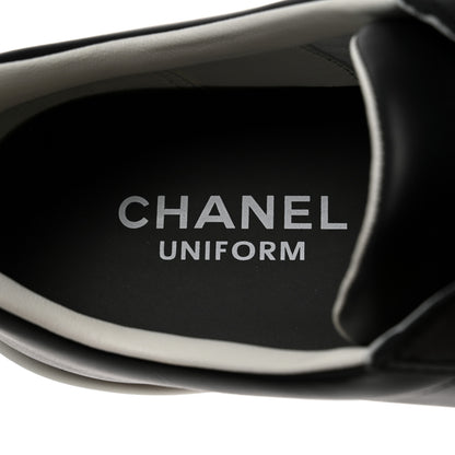 Chanel Calfskin Mens CC Sneakers 43 Black 7 of 9