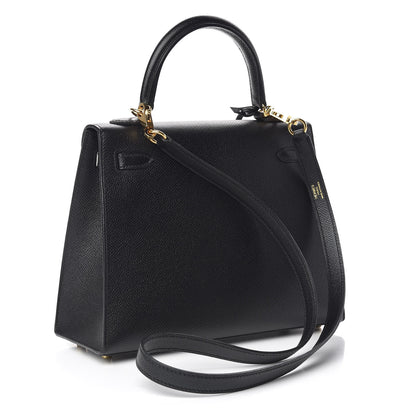 Hermes Epsom Kelly Sellier 25 Black 3 of 34