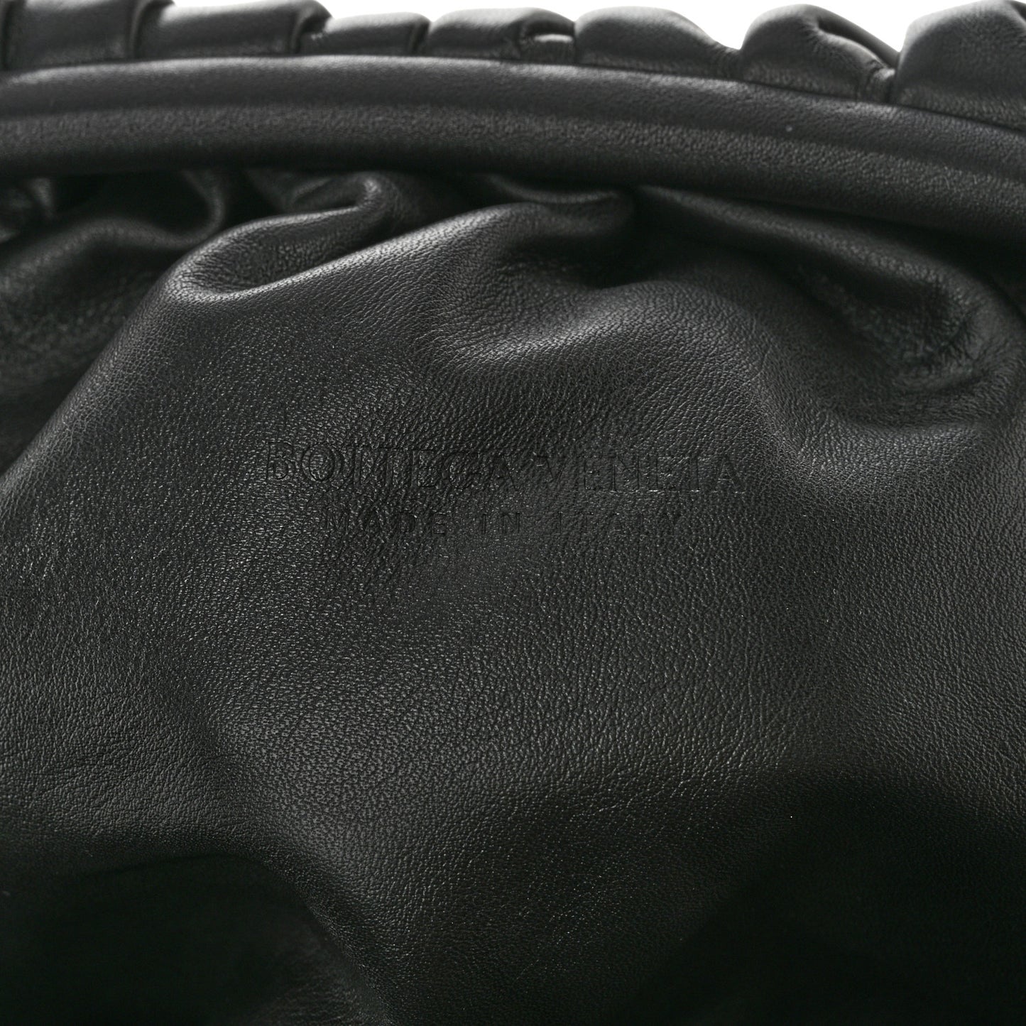 Smooth Butter Calf The Pouch Oversized Clutch Black