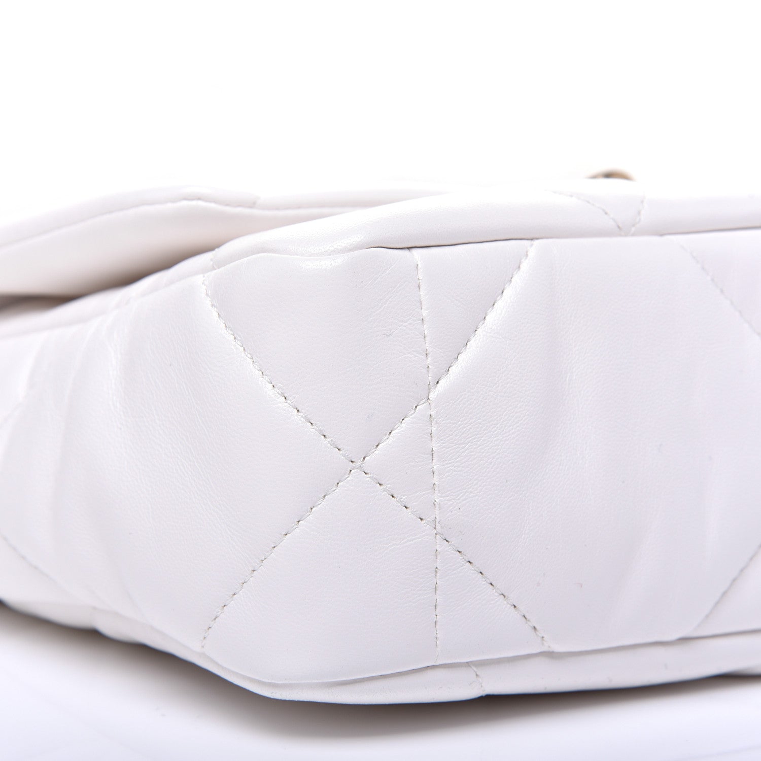 Chanel Lambskin Quilted Medium 19 Flap White 6 of 12