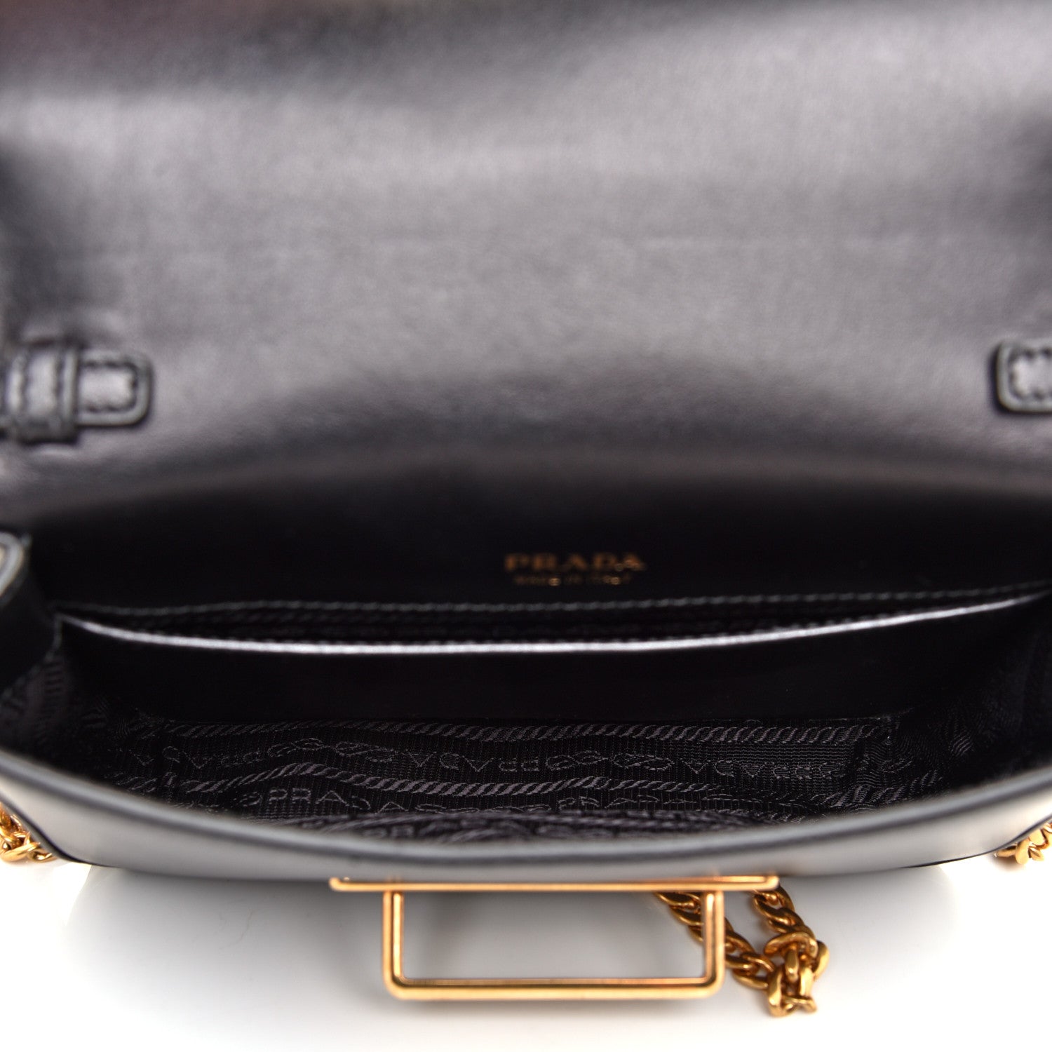 Prada Saffiano City Calf Cahier Belt Bag Black 6 of 12