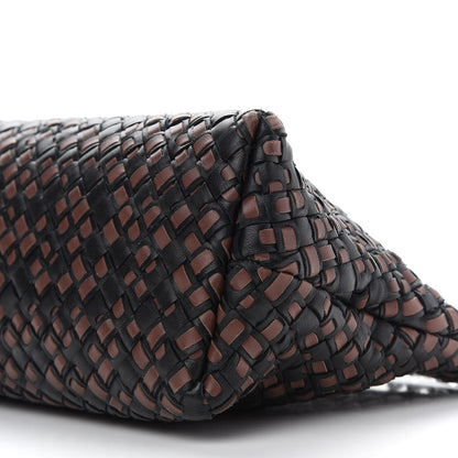 Bottega Veneta Nappa Intrecciato Chain Crossbody Black Brown 8 of 8