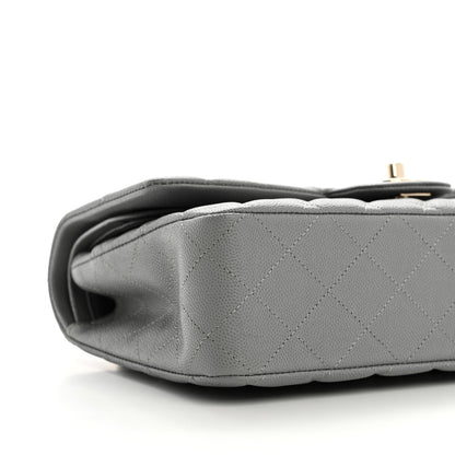 Chanel Caviar Quilted Medium Double Flap Grey 9 of 10