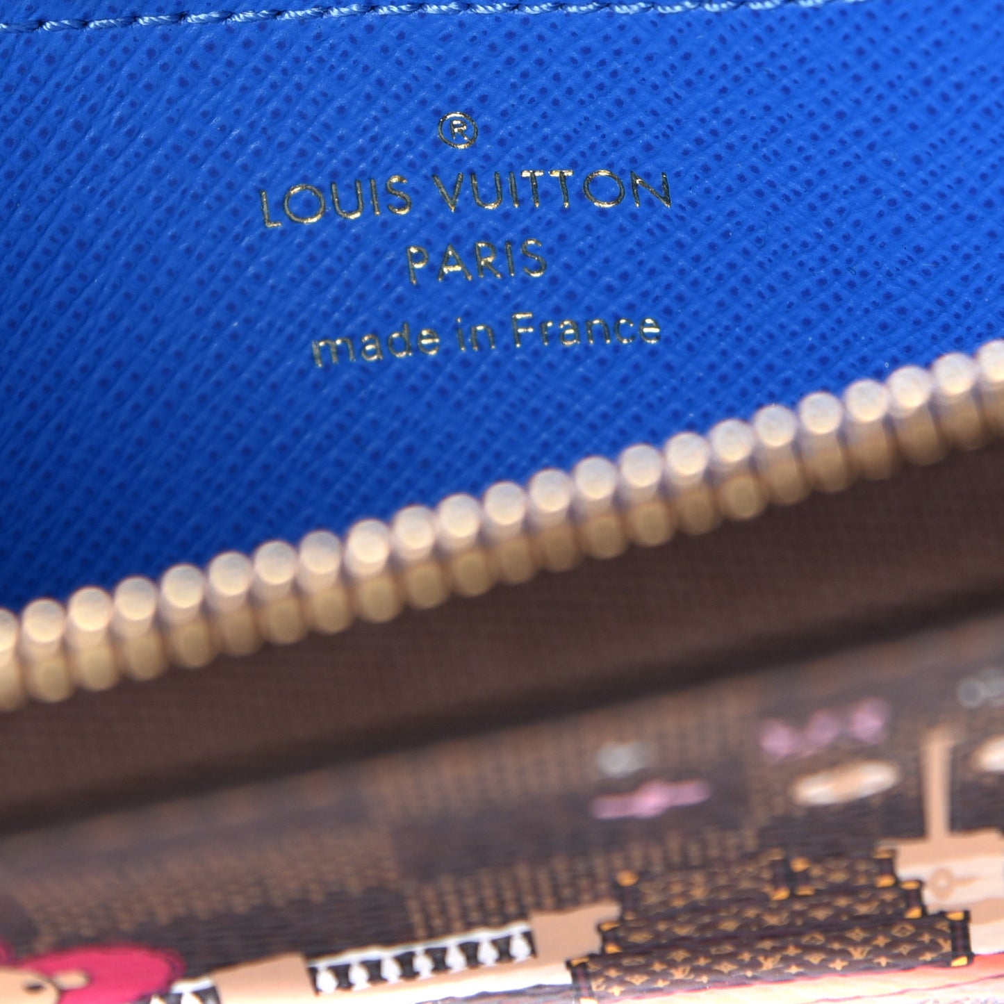 Damier Ebene 2019 Christmas Animation Zippy Coin Purse Blue
