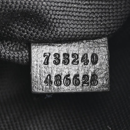 Gucci GG Supreme Monogram Textured Calfskin Retro Interlocking G Belt Bag Black 7 of 14