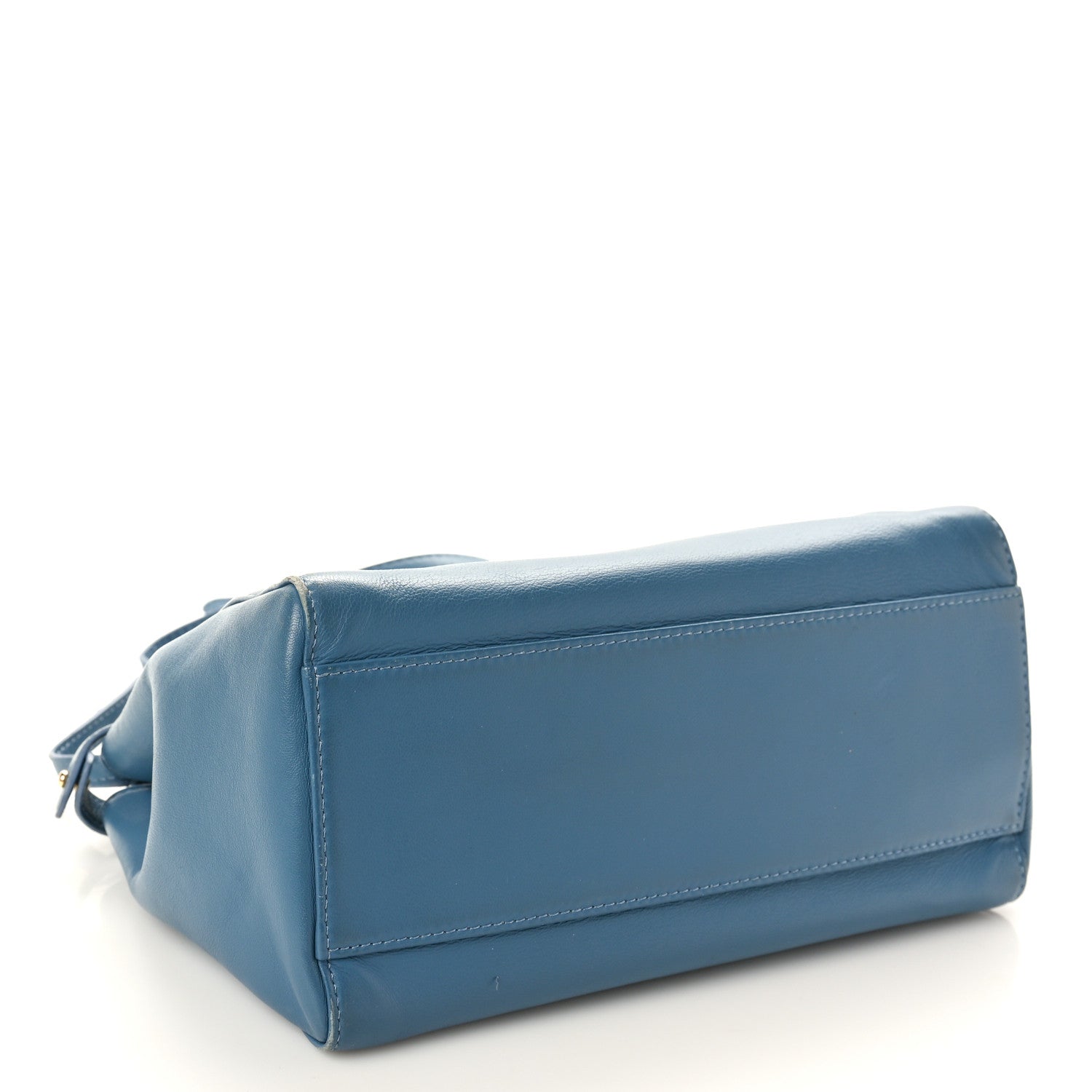 Fendi Nappa Mini Peekaboo Iconic Satchel Blue 4 of 14