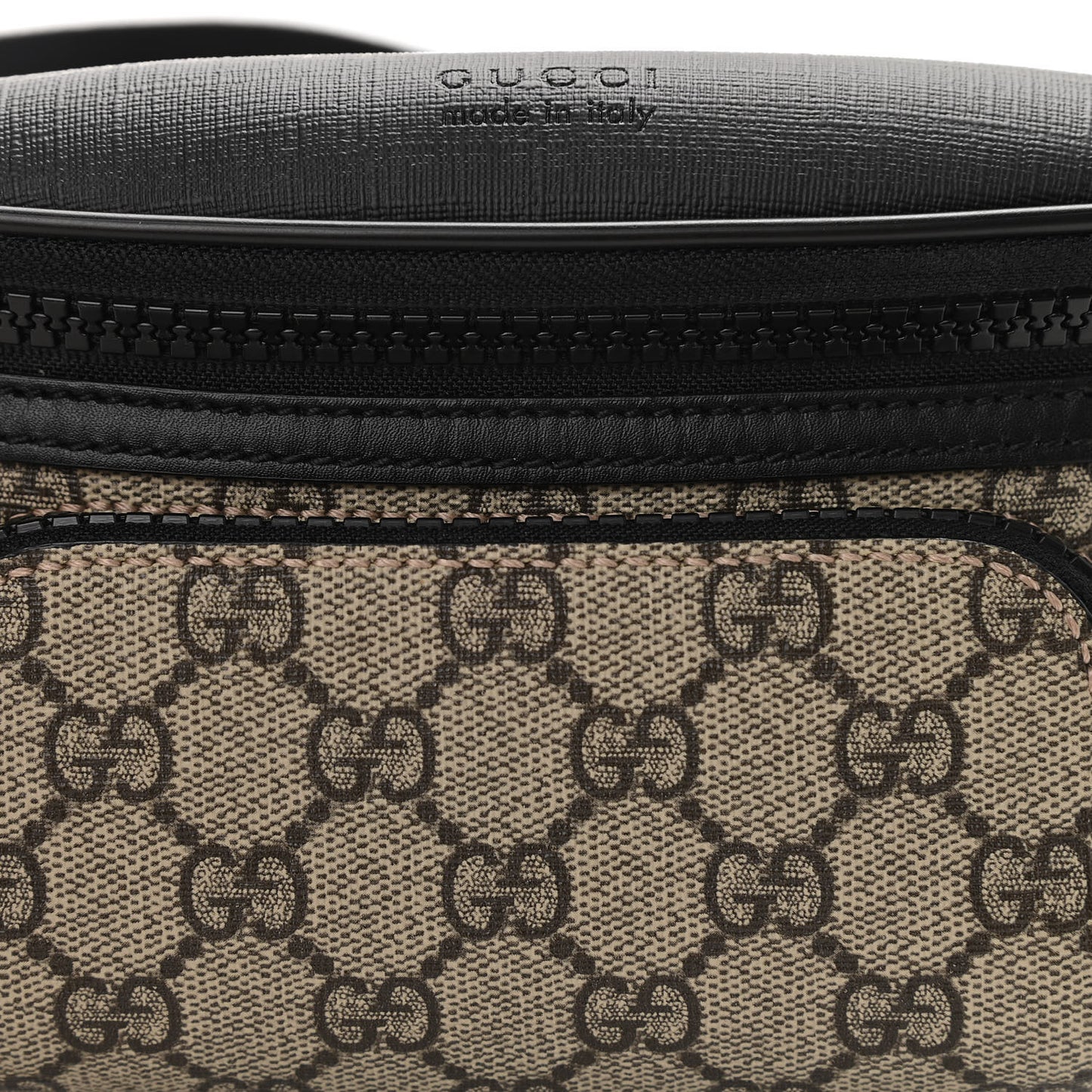 GG Supreme Monogram Belt Bag Black