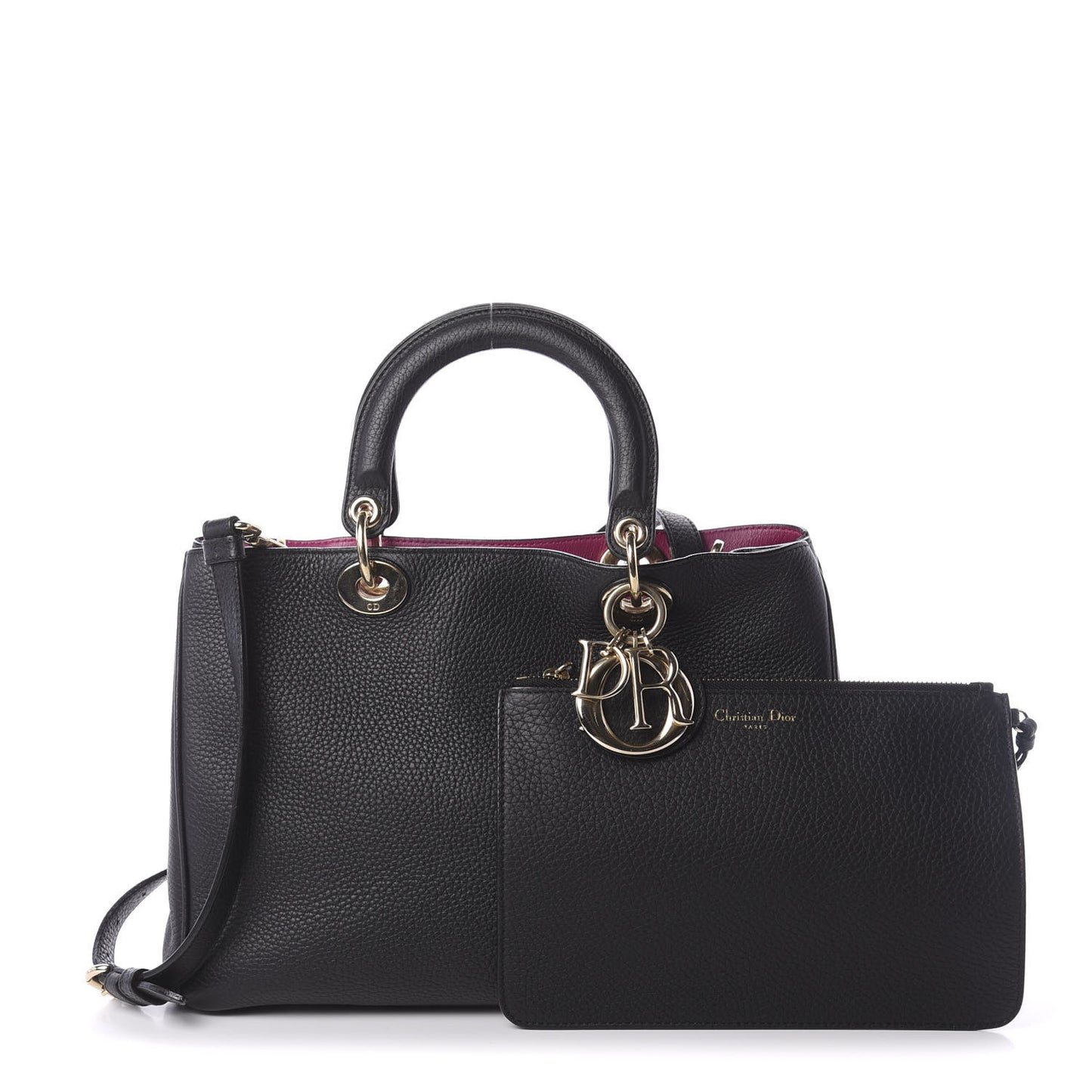 Bullcalf Medium Diorissimo Tote Black Rose Indien