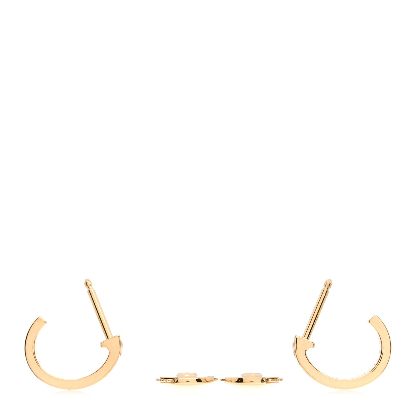 18K Yellow Gold Small LOVE Hoop Earrings