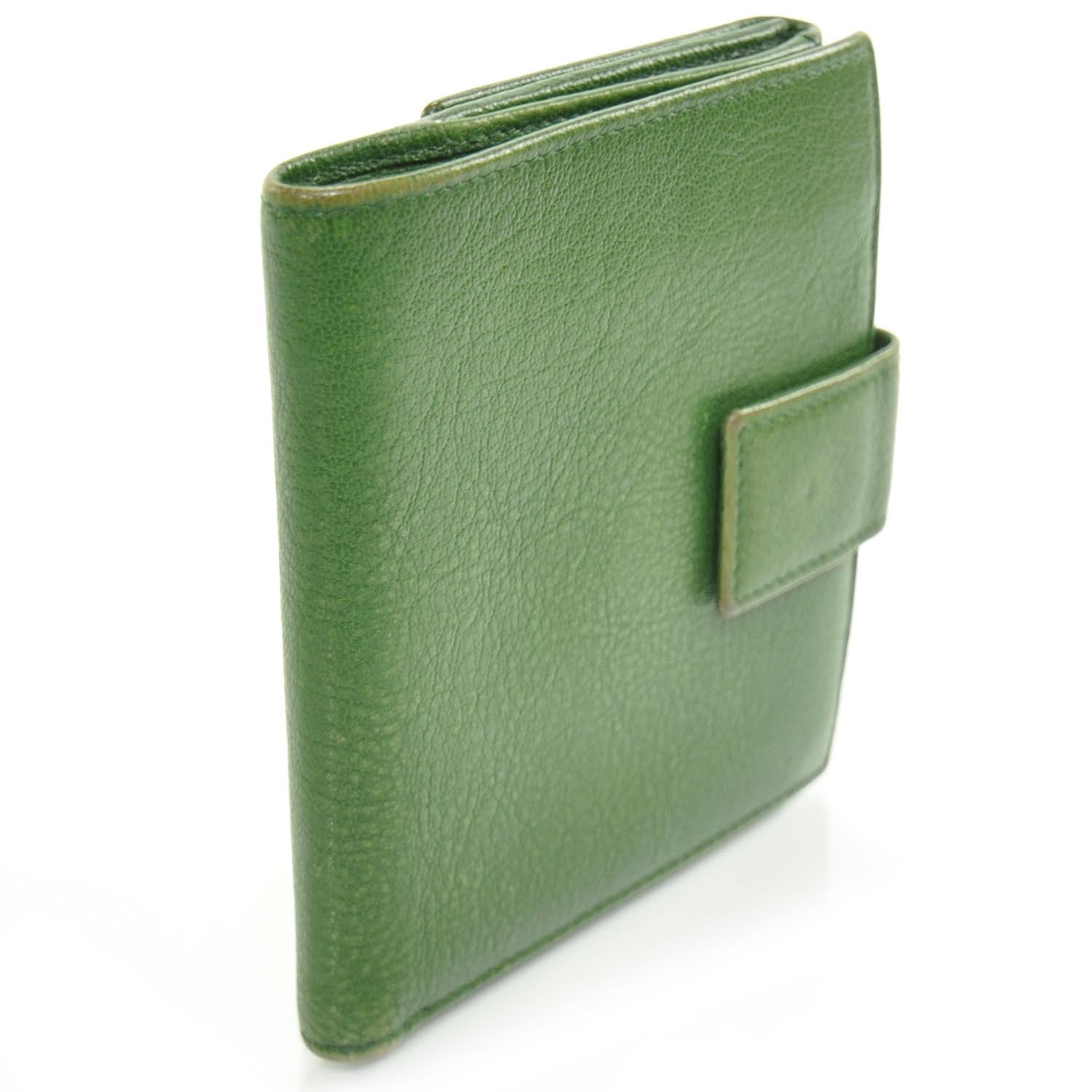 Gucci Leather Blondie French Wallet Green 3 of 8
