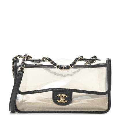Chanel Lambskin PVC Medium Coco Sand Flap Black 1 of 11
