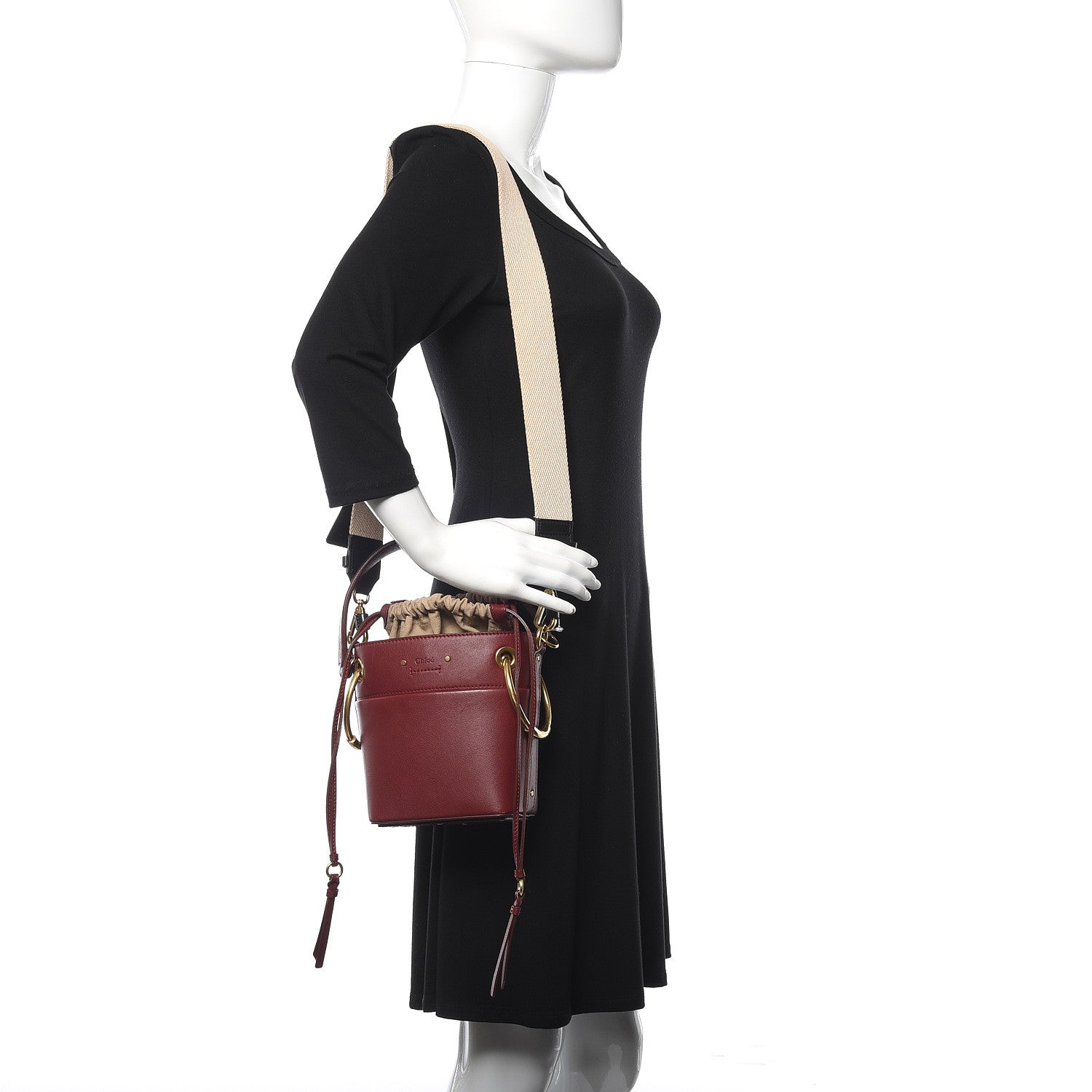Chloe Smooth Calfskin Mini Roy Bucket Bag Plum Purple 2 of 12