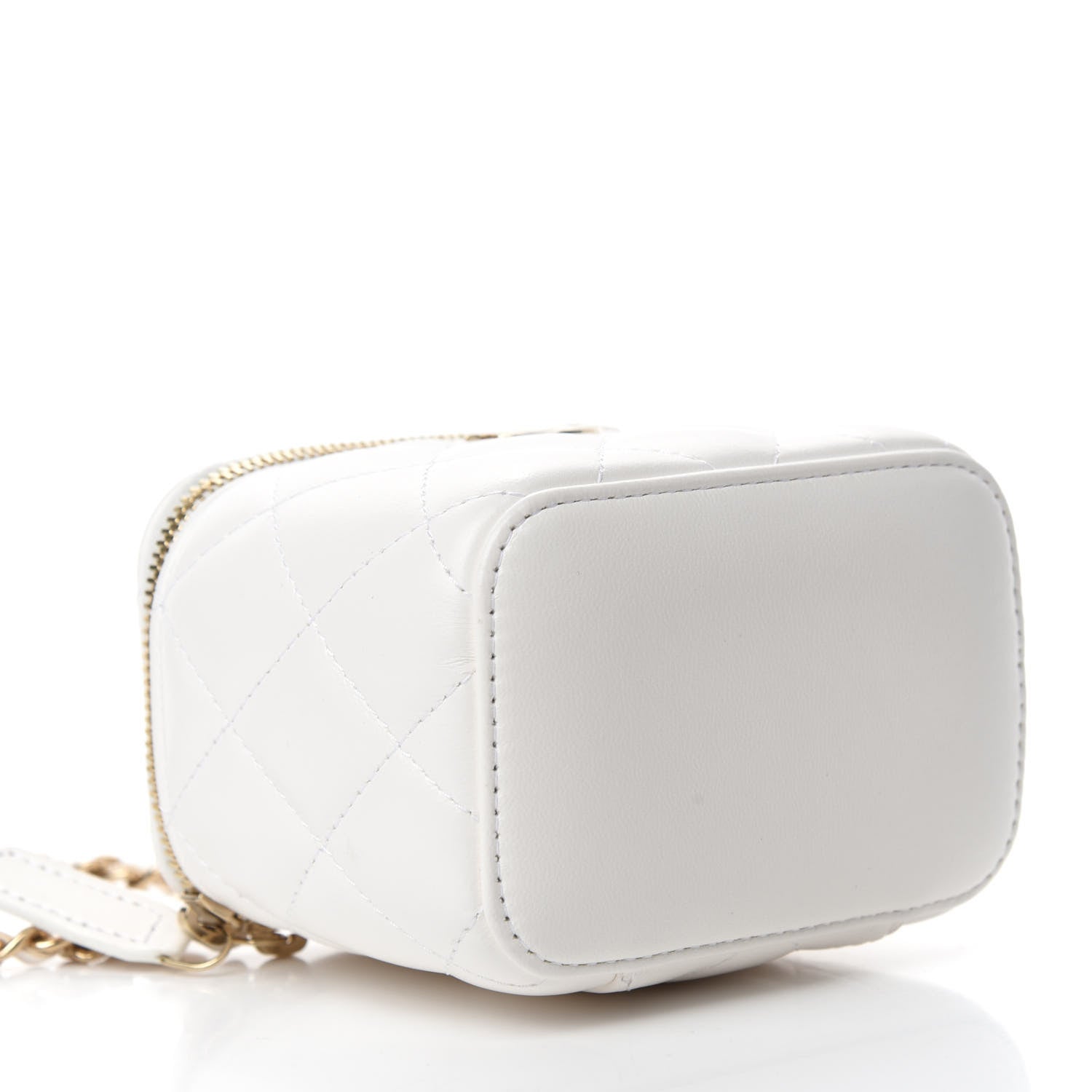 Chanel Lambskin Quilted My Chanel Lady Vanity Case With Chain White 4 of 11