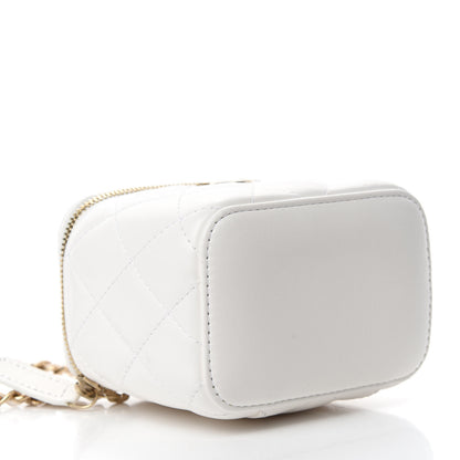 Chanel Lambskin Quilted My Chanel Lady Vanity Case With Chain White 4 of 11
