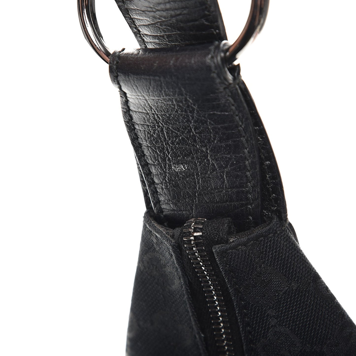 Monogram Medium Horsebit Chain Hobo Black