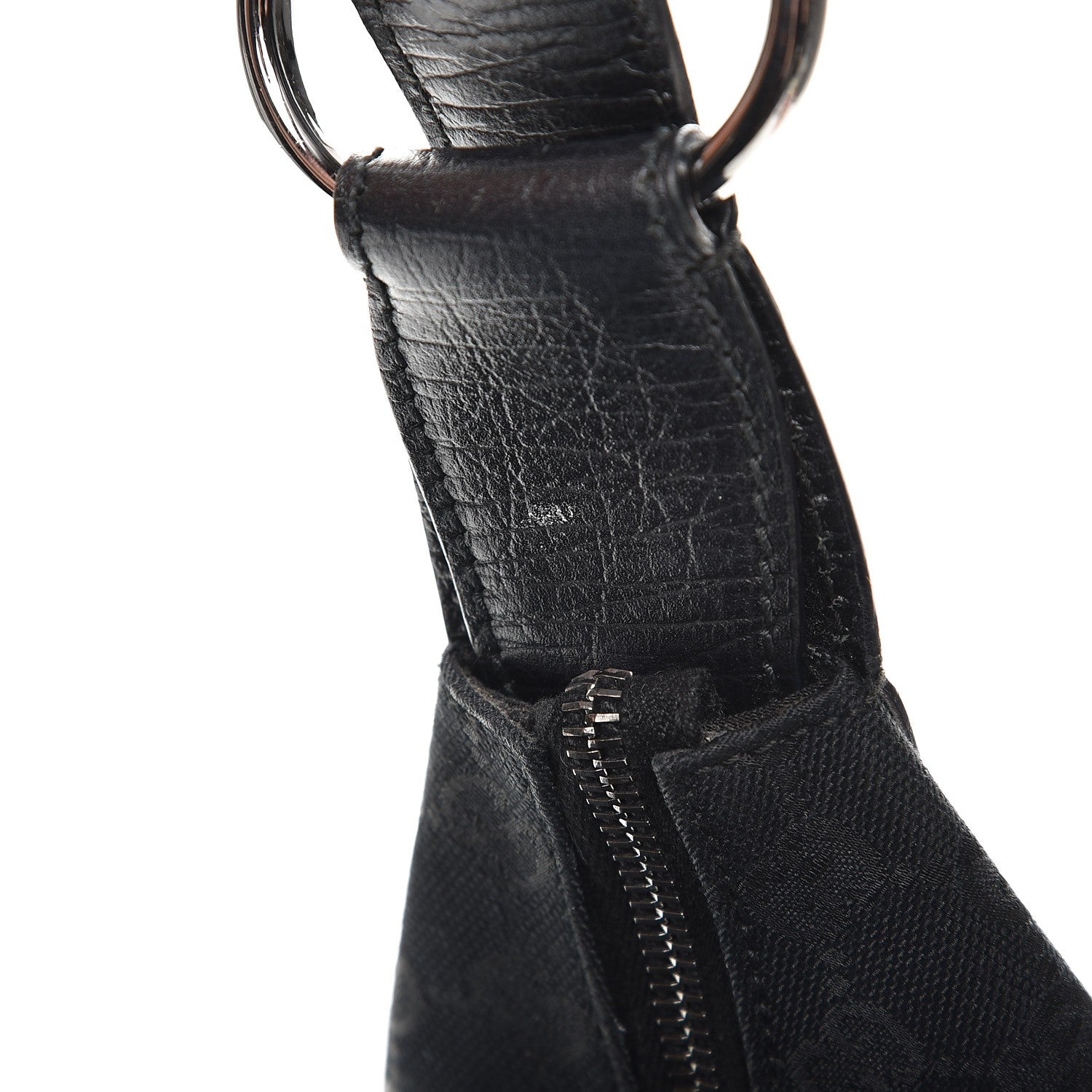 Gucci Monogram Medium Horsebit Chain Hobo Black 8 of 8