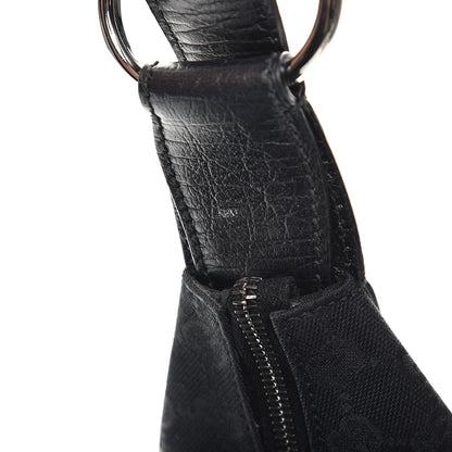 Gucci Monogram Medium Horsebit Chain Hobo Black 8 of 8