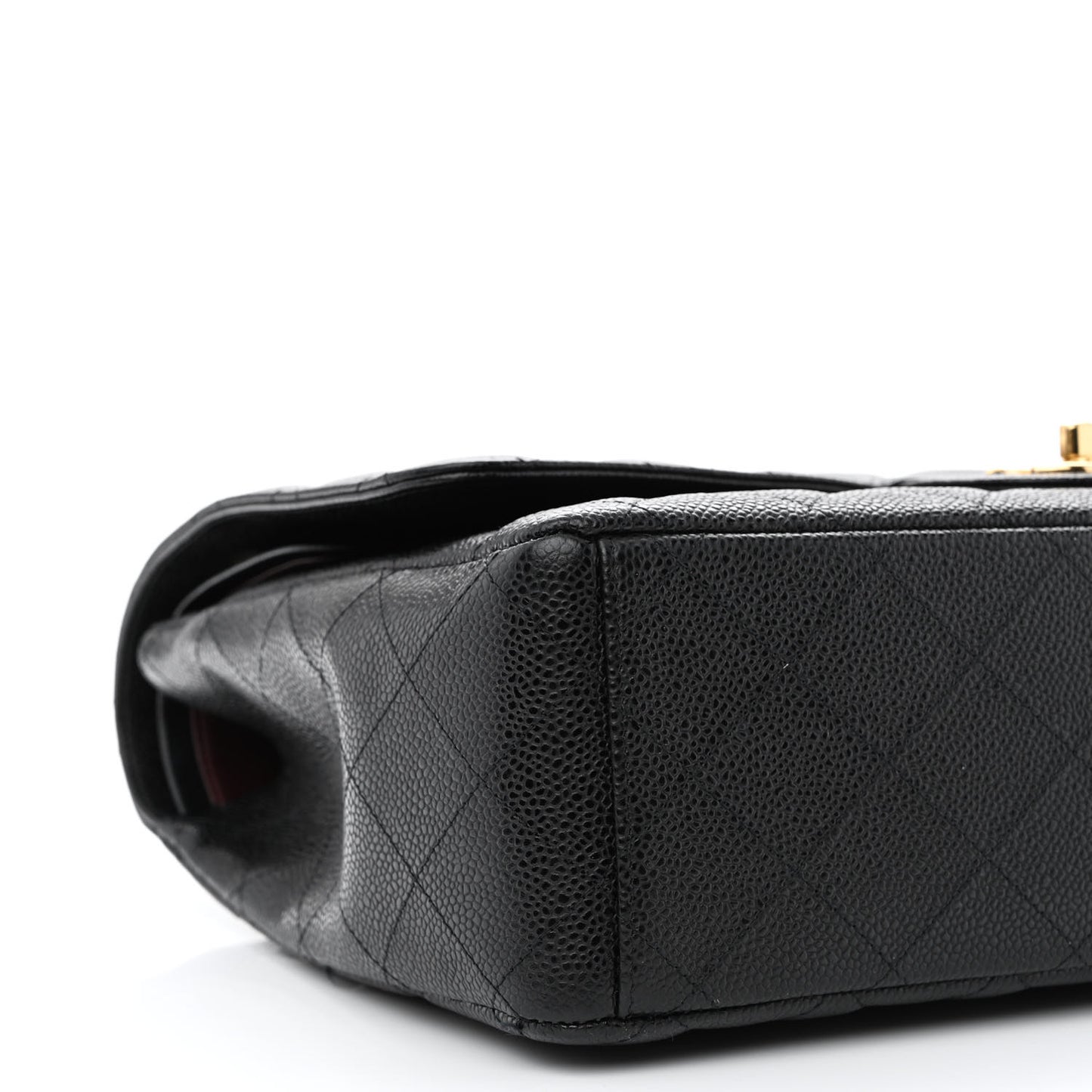 Caviar Quilted Maxi Double Flap Black